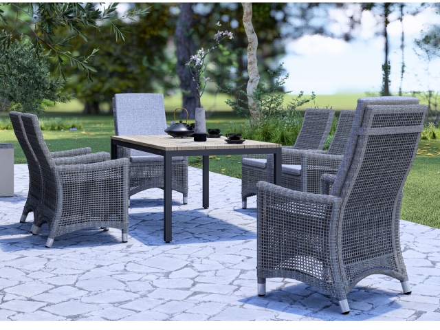 Zebra Loft Sessel Slate Omega-Geflecht 4mm