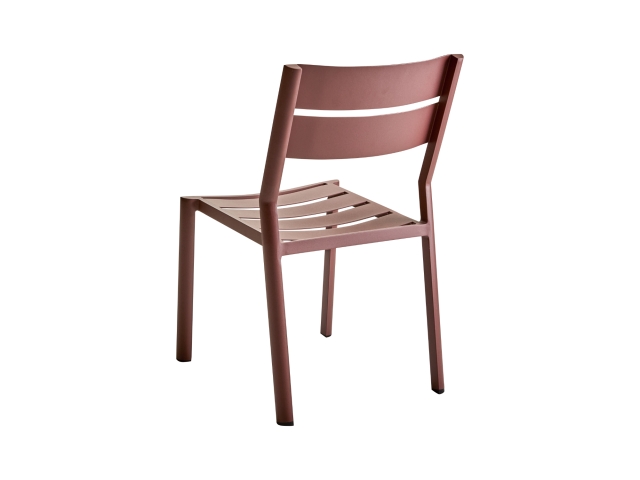 Brafab Delia Diningstuhl, Aluminium Zinkrot, stapelbar