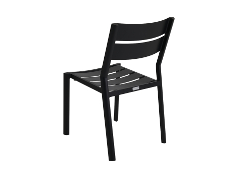 Brafab Delia Diningstuhl, Aluminium Schwarz, stapelbar