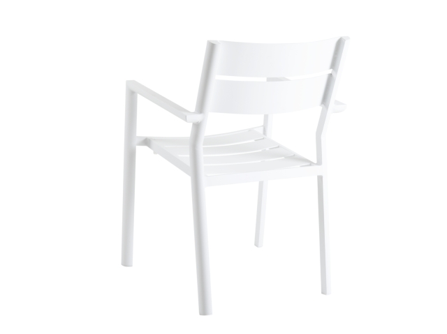 Brafab Delia Armlehnstuhl, Aluminium Wei&szlig;, stapelbar