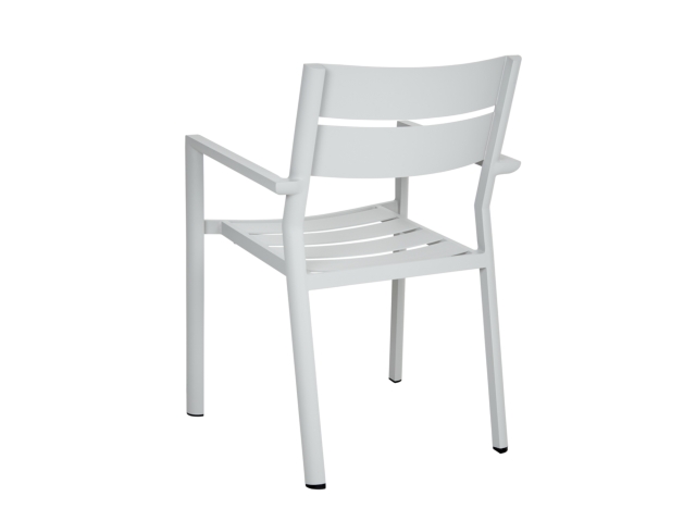 Brafab Delia Armlehnstuhl, Aluminium hellgrau, stapelbar