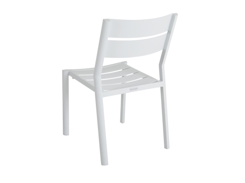 Brafab Delia Diningstuhl, Aluminium Wei&szlig;, stapelbar