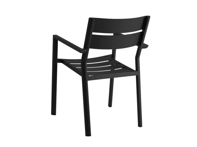 Brafab Delia Armlehnstuhl, Aluminium Schwarz, stapelbar