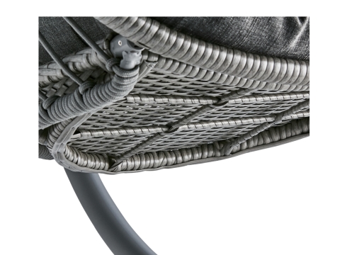 Brafab Illora H&auml;ngeschaukel 95x120x198cm, Anthrazit Grau inkl. Kissen