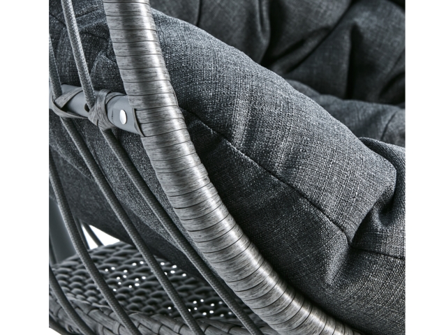 Brafab Illora H&auml;ngeschaukel 95x120x198cm, Anthrazit Grau inkl. Kissen