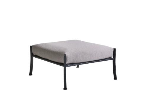 Brafab Delux Fu&szlig;hocker 79x79cm , Schwarz Teddy beige