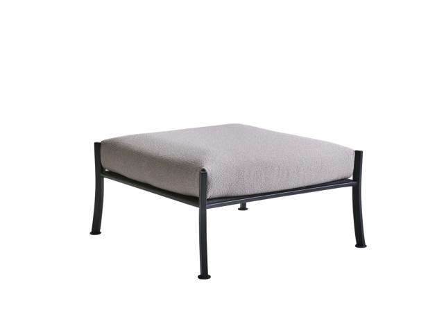 Brafab Delux Fu&szlig;hocker 79x79cm , Schwarz Teddy beige