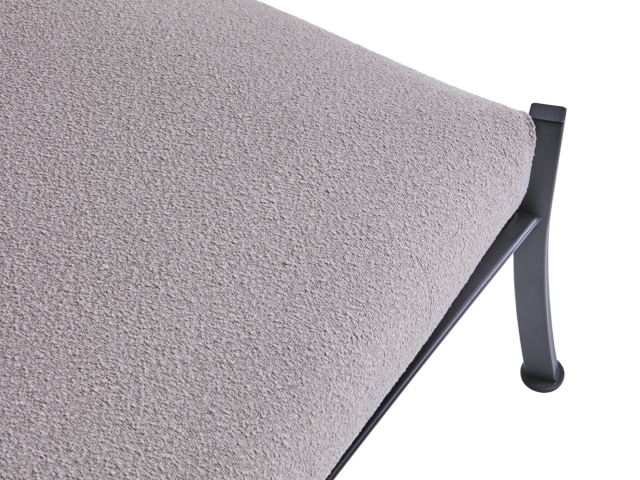 Brafab Delux Fu&szlig;hocker 79x79cm , Schwarz Teddy beige