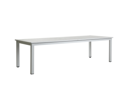 Brafab Lomma XL Ausziehtisch Aluminium hellgrau 260-380x100cm
