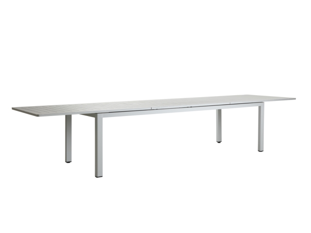Brafab Lomma XL Ausziehtisch Aluminium hellgrau 260-380x100cm
