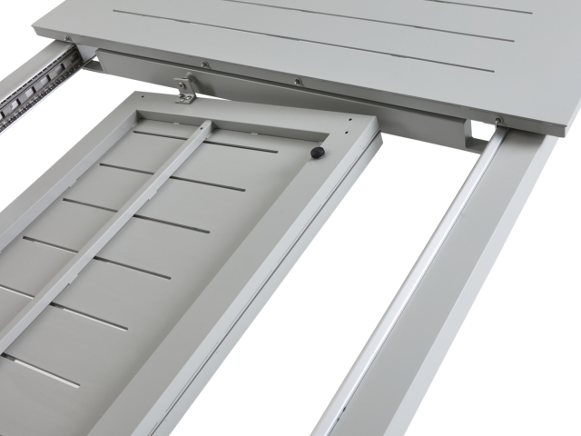 Brafab Lomma XL Ausziehtisch Aluminium hellgrau 260-380x100cm