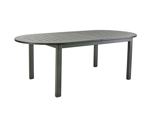 Brafab Lomma Elipse Ausziehtisch Aluminium schwarz 220-280x110cm