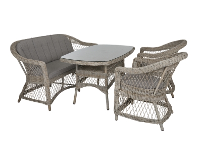 Brafab Kamomill Gartenm&ouml;bel Set 1, Geflecht beige, 4-teilig