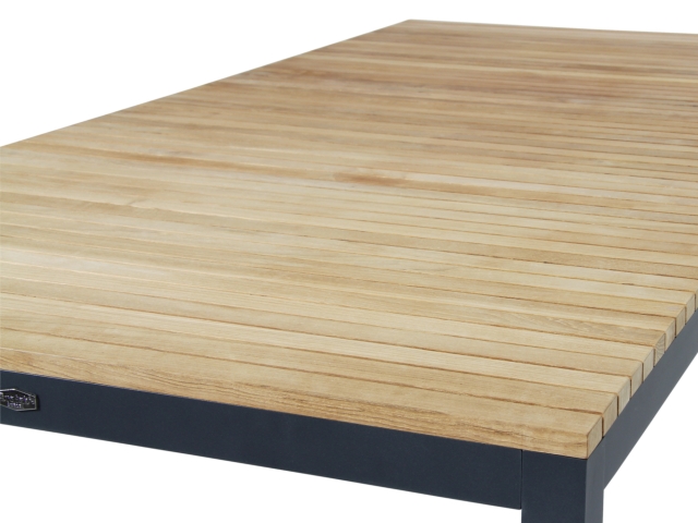 Brafab Zalongo Esstisch 200x100cm Teak natur, Gestell Aluminium grau