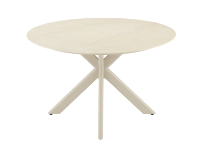 Zebra Mantis Tisch 120x120x74cm light taupe