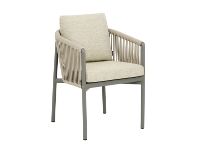 Apple Bee Bora Bora Dining Stuhl Rope inkl. Kissen Aluminium taupe Apple Bee Bora Bora Dining Stuhl Rope inkl. Kissen Aluminium taupe