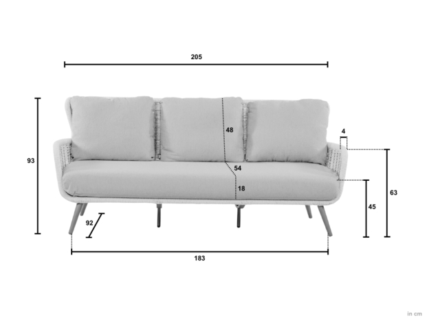 Apple Bee Key Largo 3-Sitzer Lounge Sofa