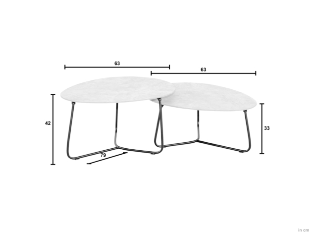 Apple Bee Pine Key Loungetisch Set bronze