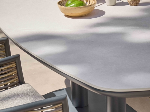 Apple Bee Melville Dining Tisch 220x110x77cm HPMS stone schwarz