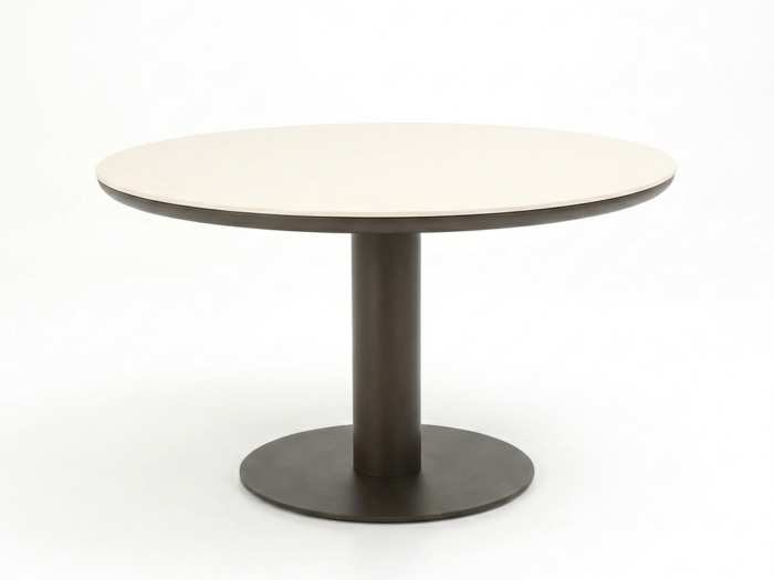 Apple Bee Melville Dining Tisch 140cm rund HPMS stone bronze