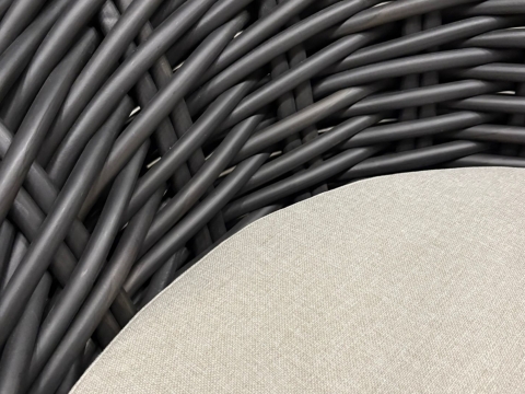 Apple Bee Cocoon Lounge Chair Black wash 130x130x92cm