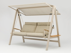 Hollywoodschaukel Zebra Aluminium Deluxe Light tau