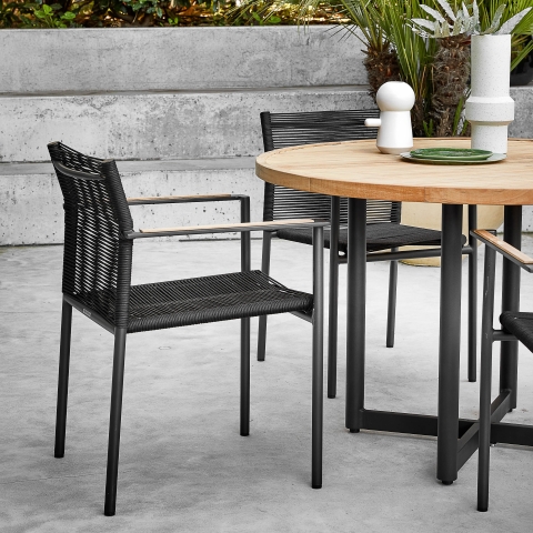 Apple Bee Jakarta Dining-Set 2 black ca. 234x234cm
