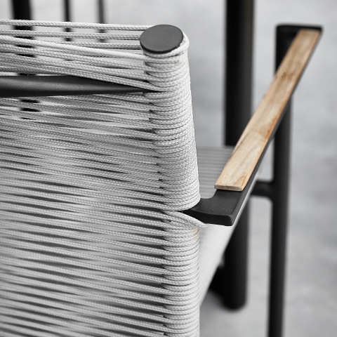 Apple Bee Jakarta Dining-Set 4 grey ca. 234x234cm