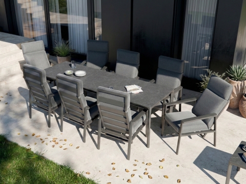 Royal Garden Focosa Gartensessel R&uuml;ckenlehne verstellbar anthrazit