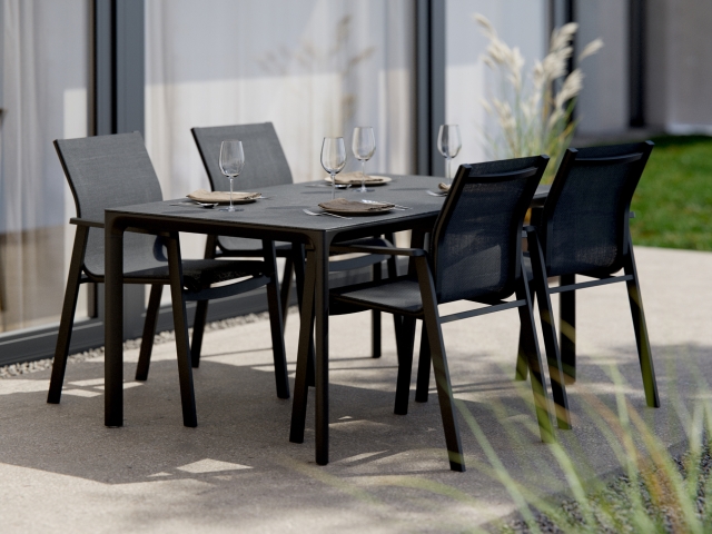 Royal Garden Nomad Gartentisch Anthrazit 160x95x75cm