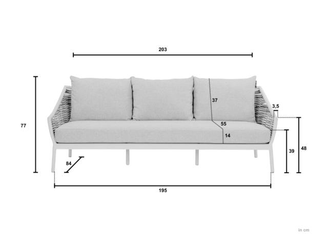 Apple Bee Milou Lounge-Set 6 schwarz