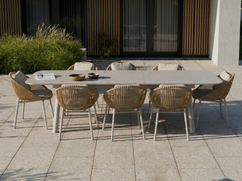 Royal Garden Free Ausziehtisch Sand 220-260x100x76cm