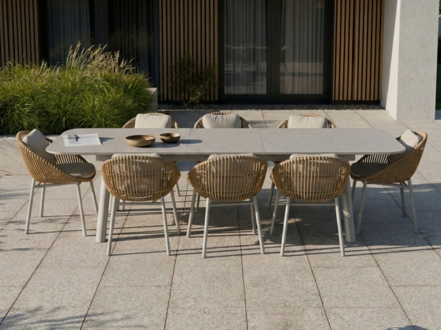 Royal Garden Free Ausziehtisch Sand 220-260x100x76cm